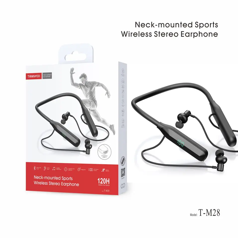 Tranyoo TM28 Neckband Style Sports Bluetooth Headphones - Image 2